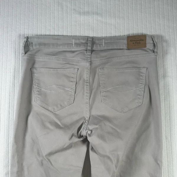 Abercrombie & Fitch Women's Gray Skinny Pants Size 8 W29 L28 Stretch Chino - Image 12