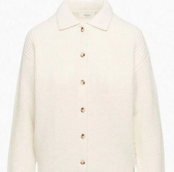 nwt aritzia wilfred claudette white light birch button up cardigan xxs 2xs - Image 2