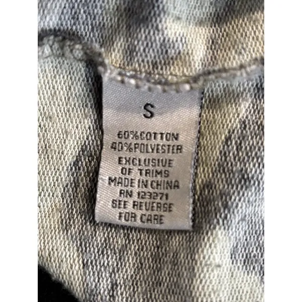 J For Justify Green Camo Mini Shirt Dress Size‎ Small Short Sleeve Rivets - Image 6