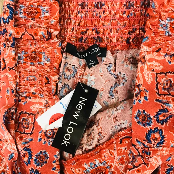NWT Boutique Boho wide leg floral tie pants sz Large - Image 7