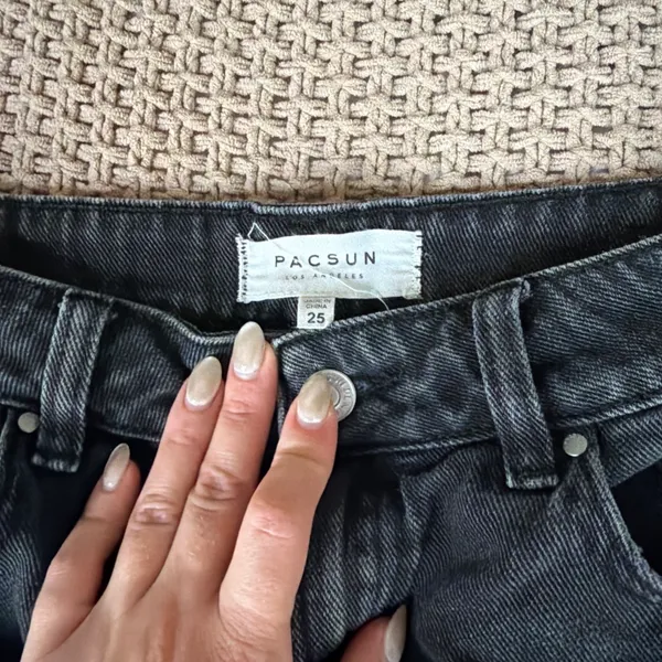 Pacsun Distressed Black Denim Mini - Image 3