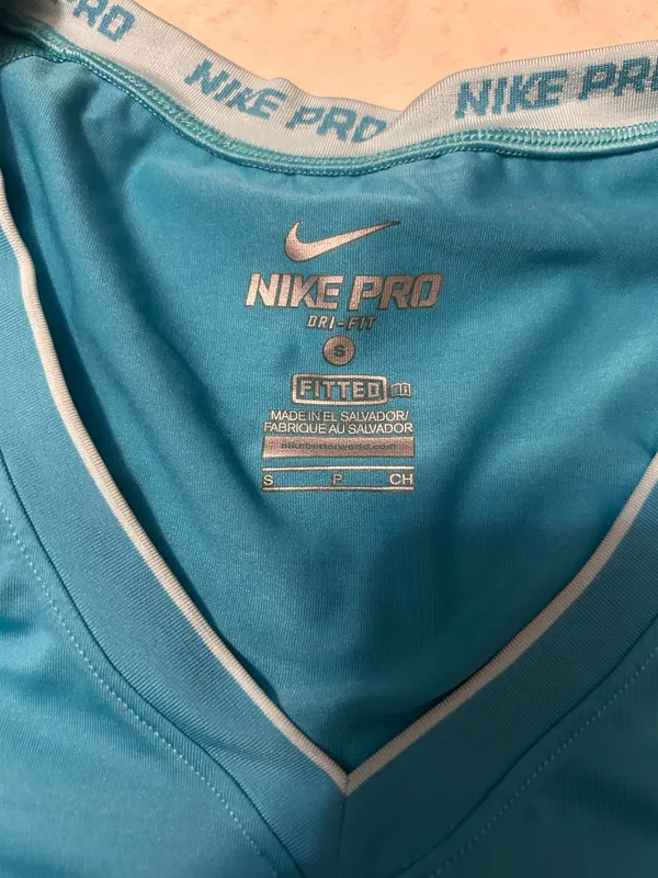 Nike Pro Dri-Fit AthlNike Pro Dri-Fit Athletic T-Shirt Women's Blue Short Sleeve - Image 3