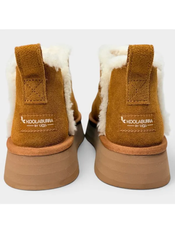 Koolaburra by UGG Koola Ultra Mini Platform Boots Cognac Womens 7 New - Image 5