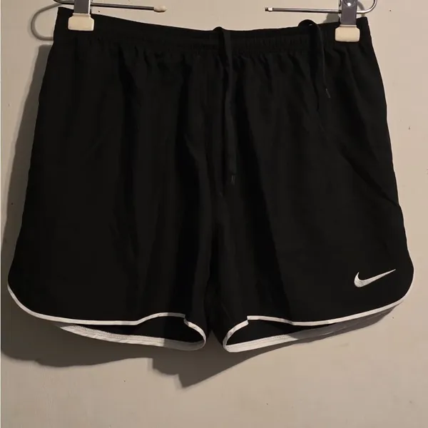 Nike Women's Black Athletic Mesh Shorts with White Trim - Image 5
