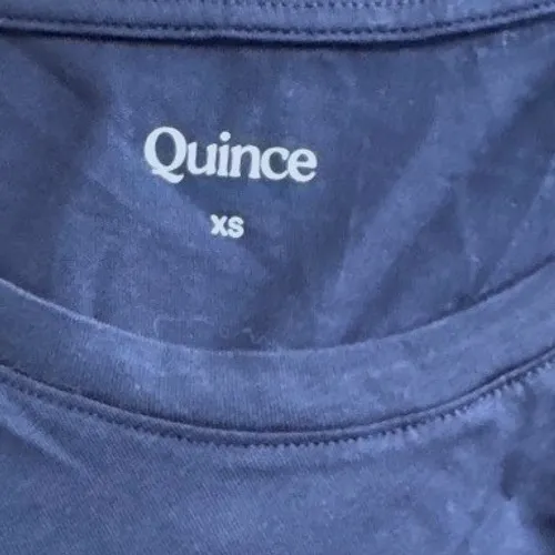 Quince Navy Blue Cotton Modal Scoop Neck T-Shirt Womens XS Basic Minimalist Tee - Image 6