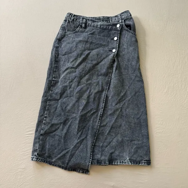 Shein asymmetric Wrap Denim Midi Skirt - Image 3