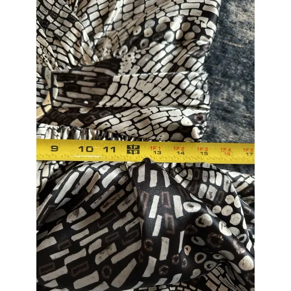 White House Black Market Dress White/Black Vintage Size 12 Vneck Sleeveless Y2K - Image 3