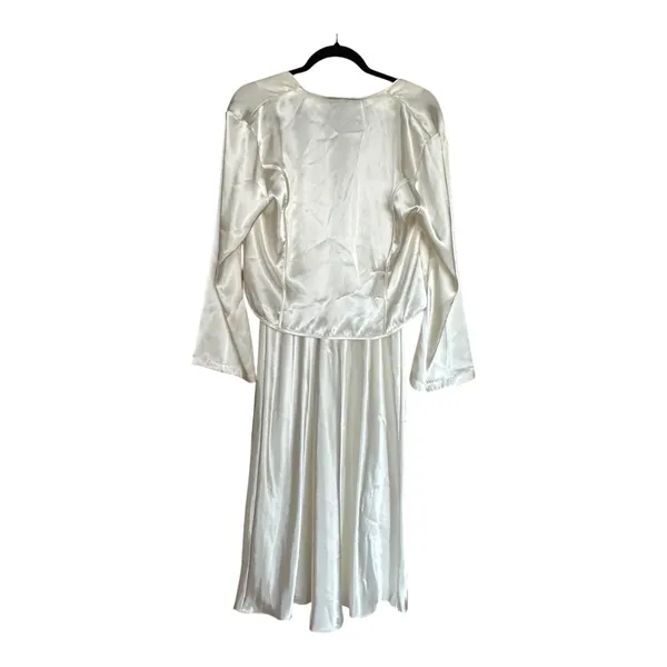 Jones New York Vintage Satin Ivory 2pc Slip Dress Set Size Medium NWT Bridal Boudoir - Image 4