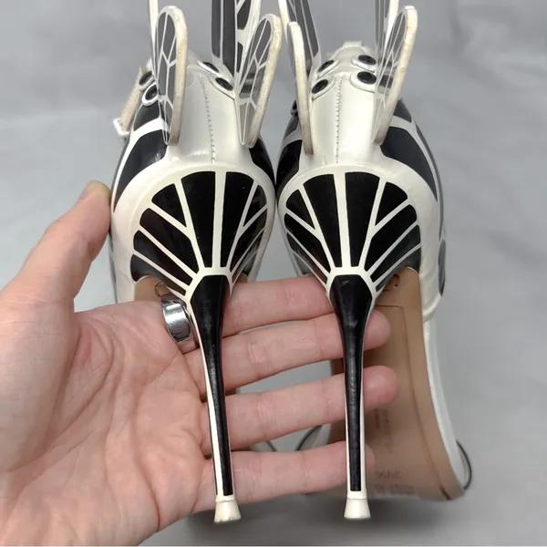 Sophia Webster Evangeline Butterfly Wing Stained Glass Leather Sandal Heels 39.5 - Image 10