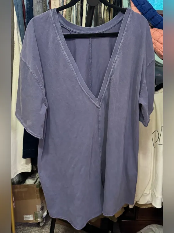 NWOT Free People FP Movement Hot Shot Tee Romper - Blue indigo navy - XL - Image 10