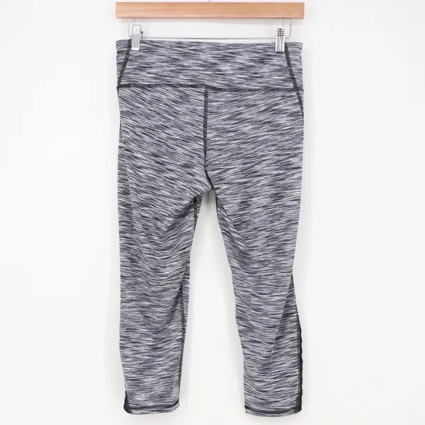 Champion Capri Leggings Women's M Grey Space Dye Mesh Active Excellent - Image 5