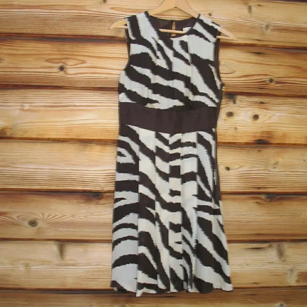 Michael Kors Silk Fit and Flare Print Dress - Image 3