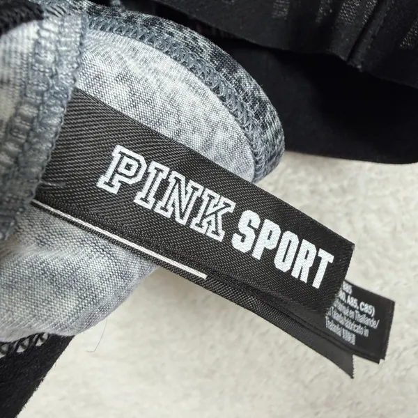 PINK Victoria's Secret Sport Ultimate Lightly Lined Gray Heather Bra‎ Large L G - Image 3