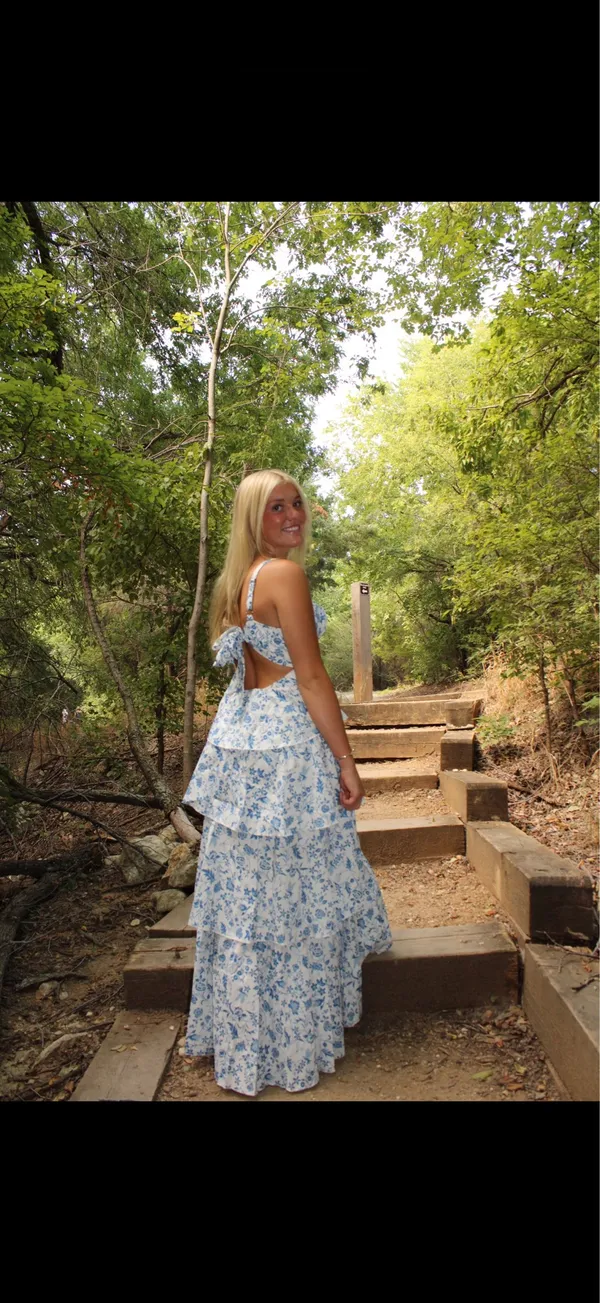long flowy dress Blue - Image 2