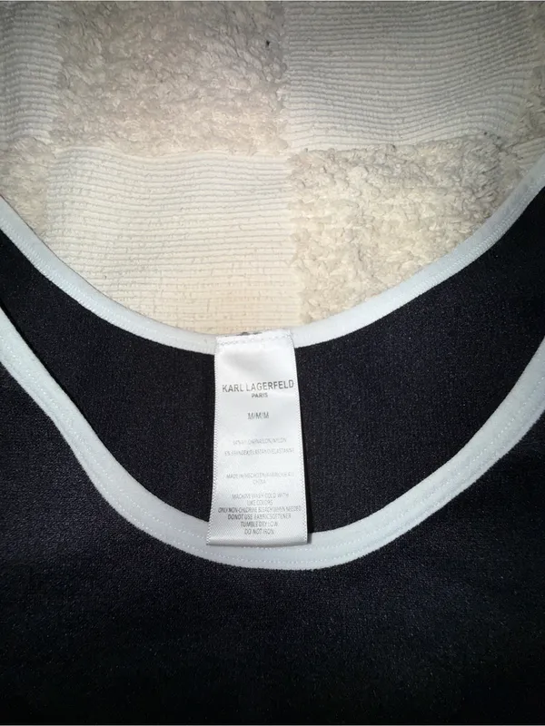 NWOT Karl Lagerfeld Ribbed Tank Bodysuit size M‎ - Image 3