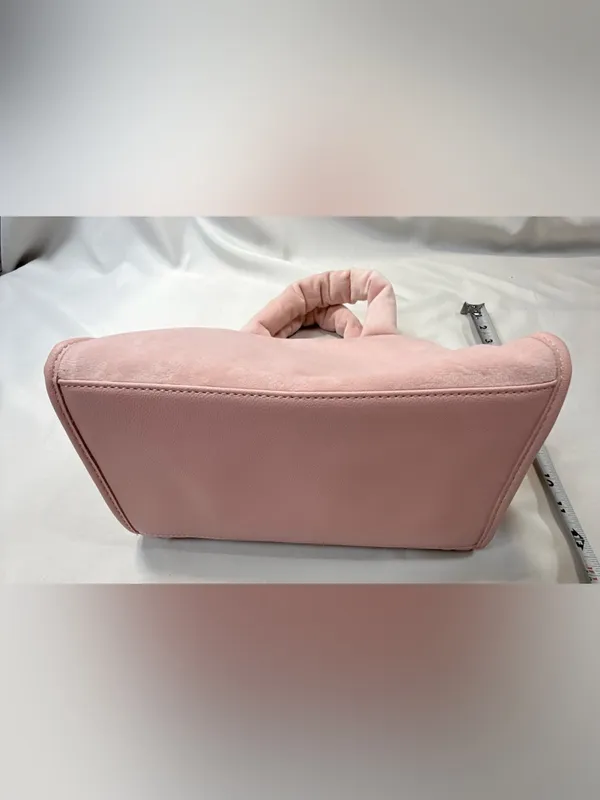 NWOT Juicy Couture Viral Blush Pink Plush Tote with Crystal Logo and Heart Charm - Image 6