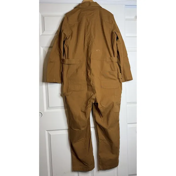 Carhartt Brown Solid Relaxed Fit Coverall Jumpsuit BN6071-W Rugged Flex Canvas - Image 5