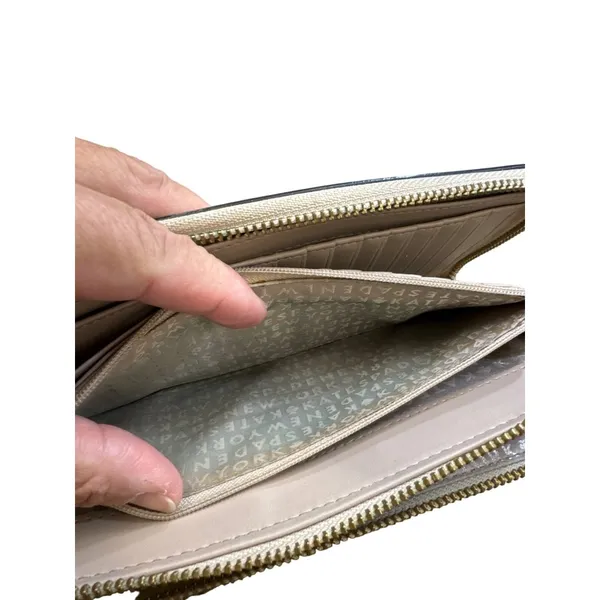 Kate Spade New York Womens Tan Leather Wallet With Zip Closure & Card Slots 8x4 - Image 7