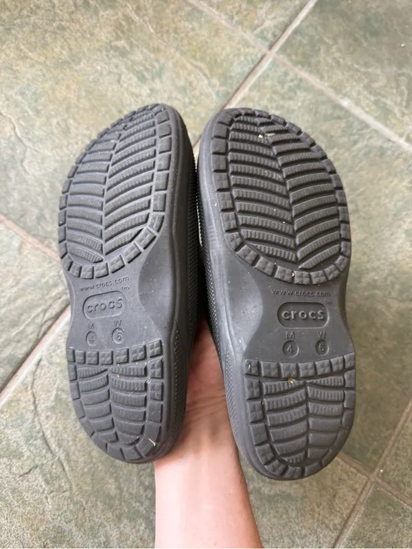 Crocs Black Slip-On Sandals, size 6 - Image 2