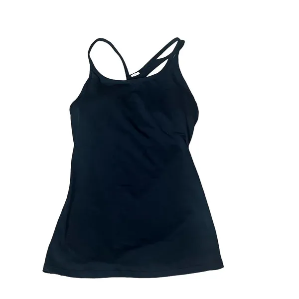 Fabletics Women's Black Athletic Tank Top Strappy Back Size L - Image 3