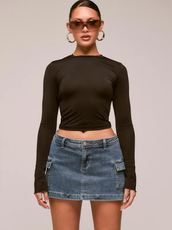 Princess Polly Grishea Low Rise Denim Skirt Size 4 New with tag - Image 6