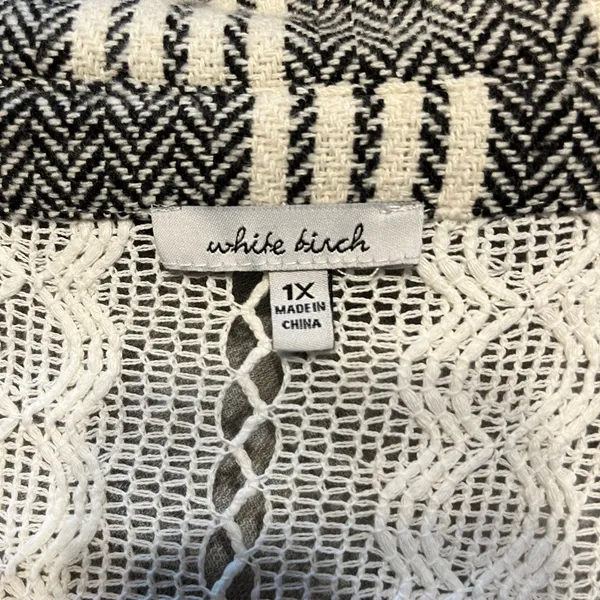 WHITE BIRCH Black and White oversized shacket. NWOT size‎ 1X - Image 3