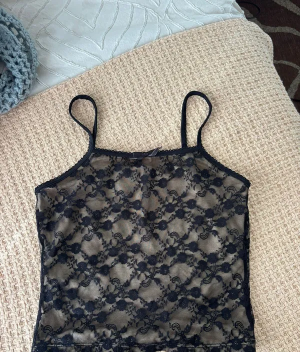 Black Lace Tank Size XS - Image 3