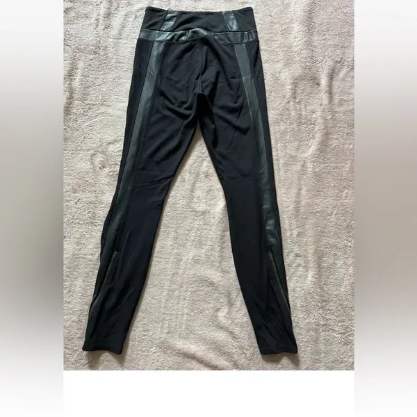 Athleta Ponte Luxe Legging Faux Leather Womens Full Length Zip Pockets‎ Sz Small - Image 10