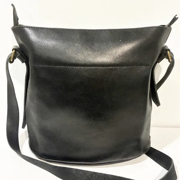 Madewell Black Leather The Transport Bucket Bag Shoulder Bag - Image 6