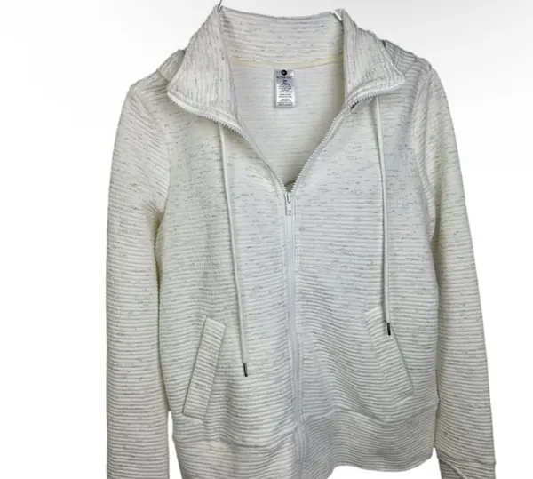 Active Life Cream Zip-Up Hoodie - Image 3