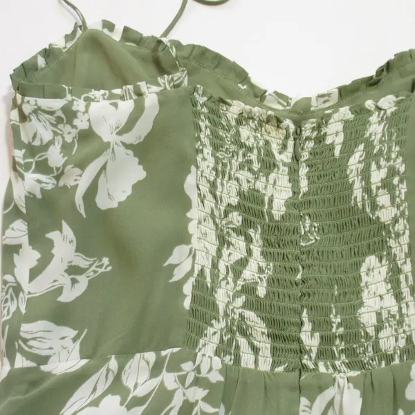 NWT Reformation Kesia in Willow Floral Tie Strap Georgette Tiered Midi Dress 12 - Image 7
