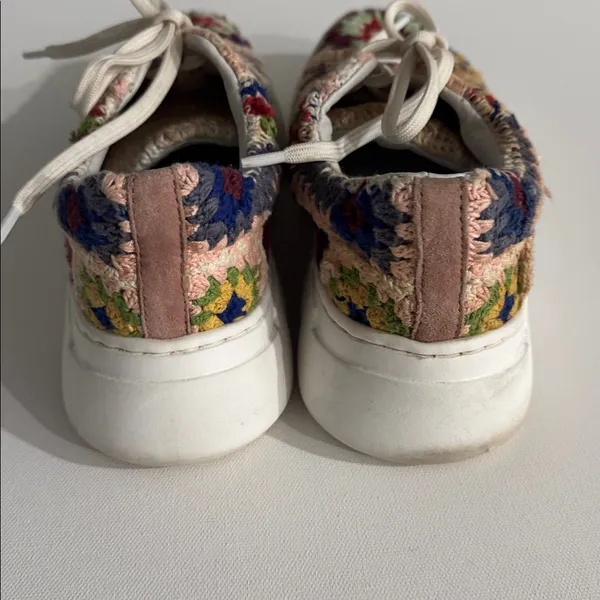 Free People Crochet Sneakers Boho Casual Festival Streetwear Festive Trendy Indi - Image 4
