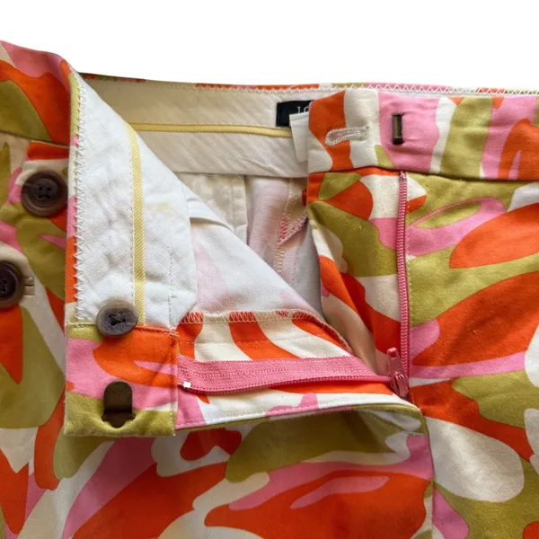 J. Crew multi colored mod splash print stretchy mini skirt with pockets size 6 - Image 7