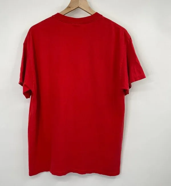 Y2k Vintage Disney Mickey Mouse & Friends T-Shirt Red Cotton Womens Size Medium - Image 5