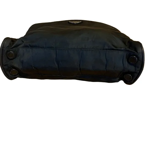Prada Black Nylon Tessuto Shoulder Bag With Lock & Key - Image 4