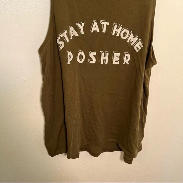 Oscilatey Old Navy Women's Size Large Tank Top Stay At‎ Home Posher Dark Green - Image 4