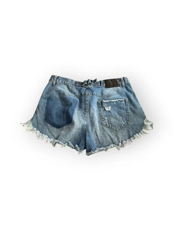One Teaspoon Distressed Denim Women's Shorts - Blue - Image 8