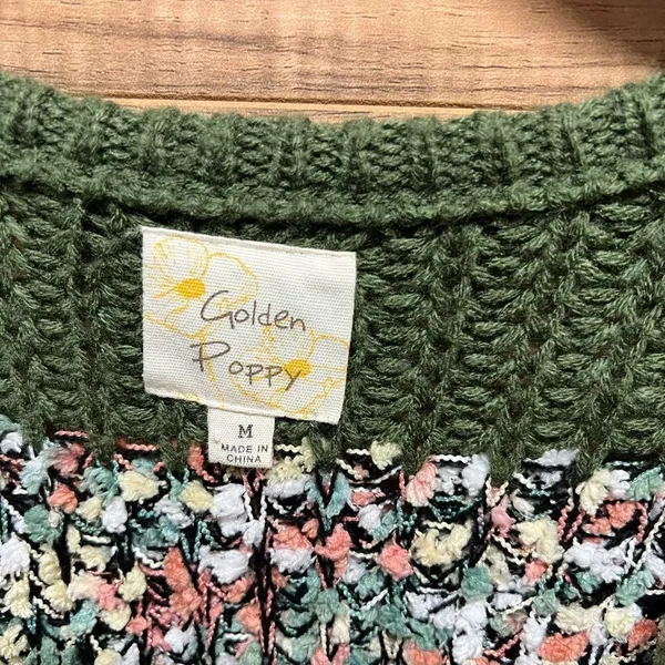 Golden poppy medium cardigan‎ Green - Image 2