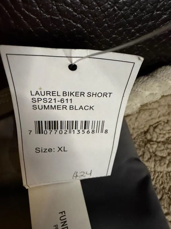 NWT Fundamental Performance Laurel Biker Short in Summer Black Size XL - Image 4