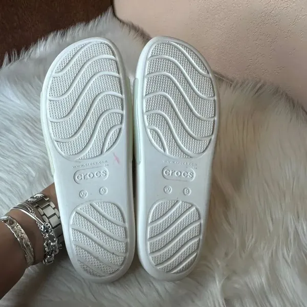 Crocs Splash Glossy Slide White Sandals Size 9 - Image 6