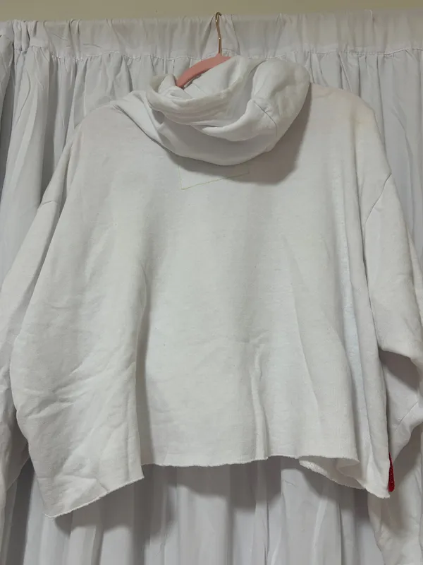 Aviator Nation White Cropped Sweatshirt - Image 4