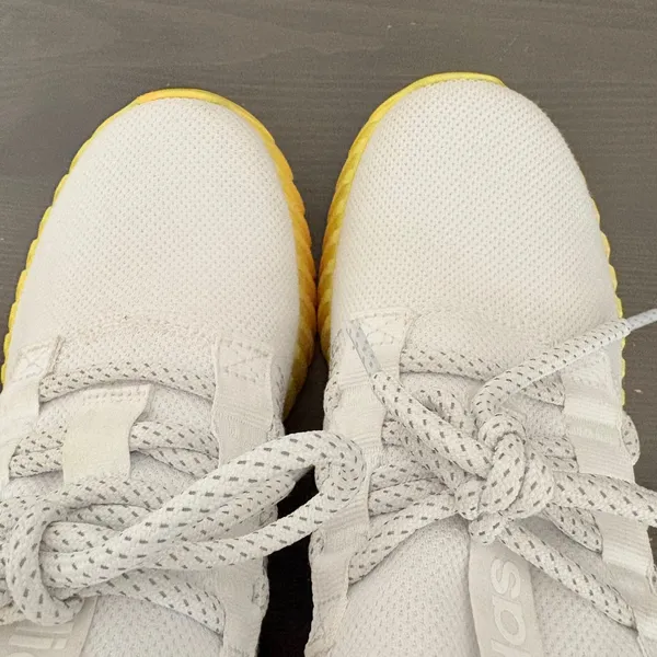 Adidas Sneaker Kaptir Flow 6 White Yellow Orange Gradient Chunky Mesh Athletic - Image 7