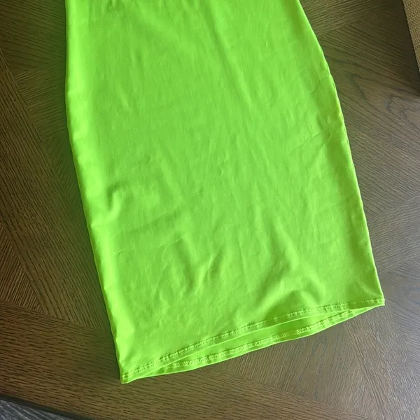 SKIMS Signature Swim T Shirt Dress - Neon Green, size Small, $88 - Image 6