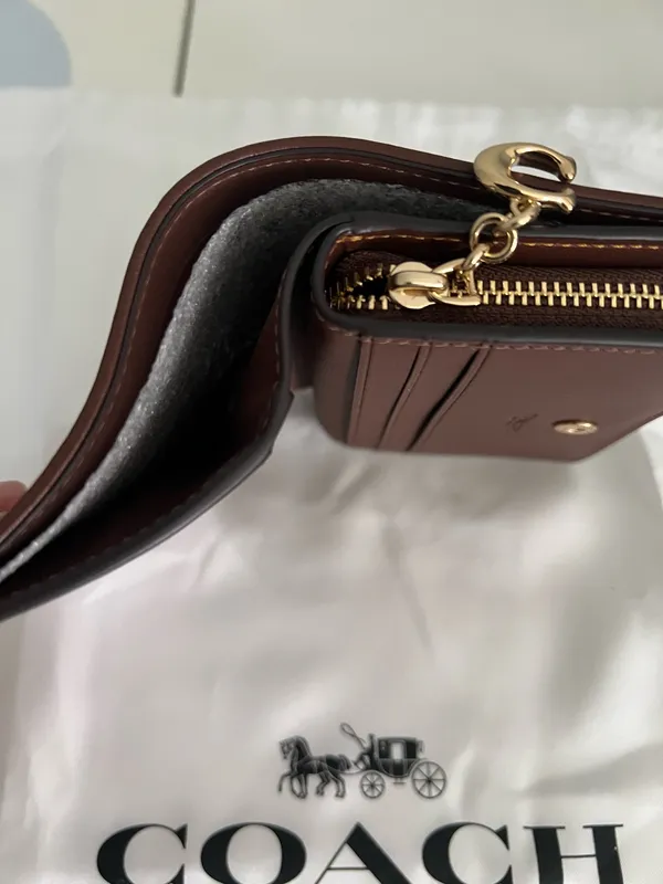 Coach Etta Small Flap Shoulder Bag In Signature Chenille With Matching Wallet - Image 11