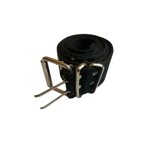Black Sequin Indie Sleaze 90s Mall Rat Belt Y2K Emo Glam Grunge Canvas EUC 45" - Image 4