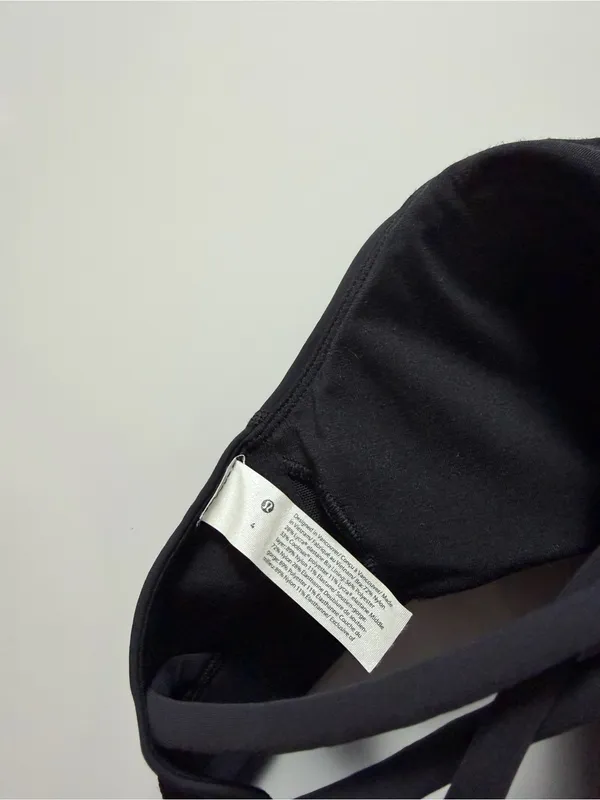 Lululemon Energy Bra High Neck Long Line *Tough, Black, Size 4 - Image 5