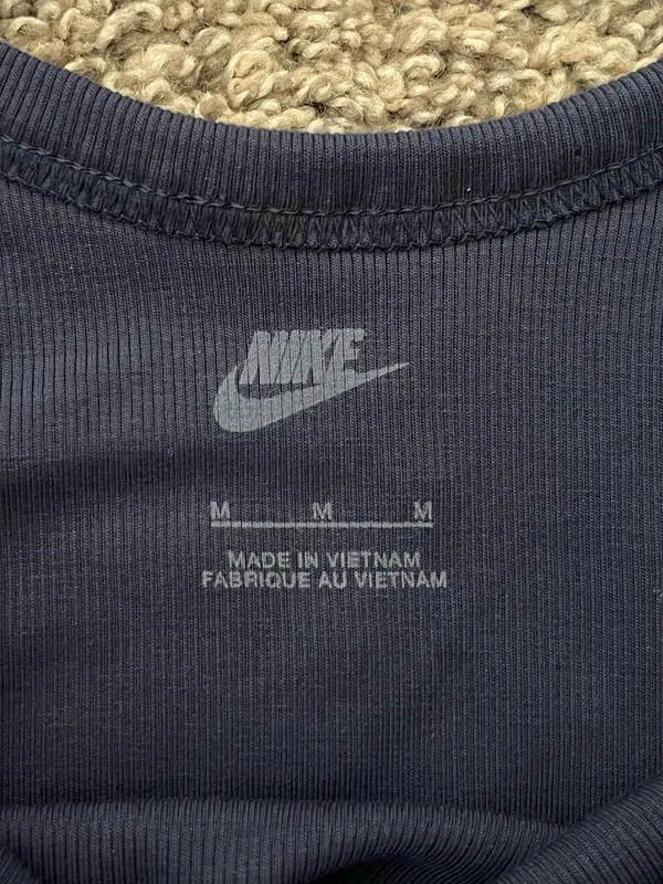 Women’s Nike Sportswear Chill Knit Tight Mini-Rib Tank Dress Midnight Navy Sz M - Image 6