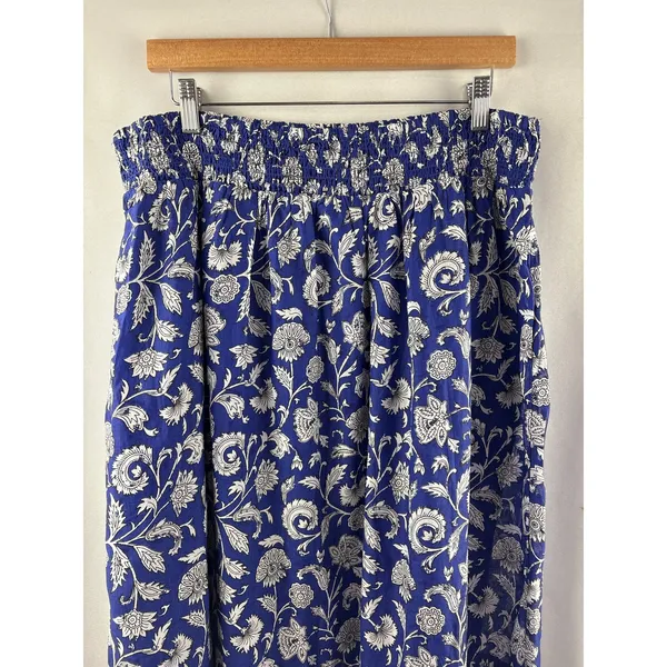Women’s Destination 365 Large Royal Blue Paisley Maxi Skirt - Image 2
