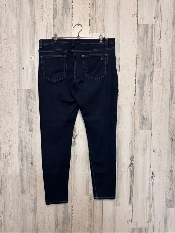Michael Kors Izzy Skinny Jeans Womens 12 Dark Wash Stretch Denim Pants - Image 3