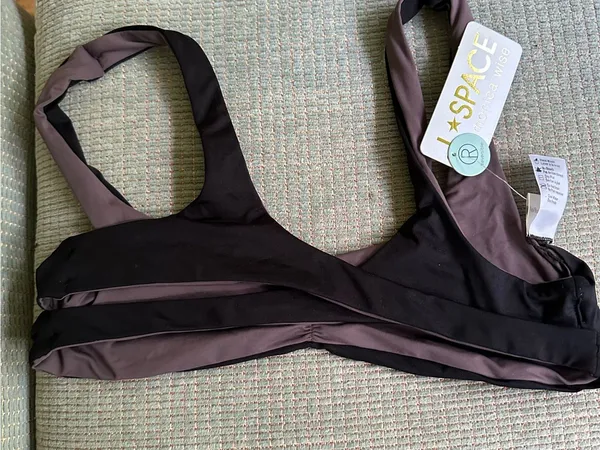 NWT L*Space bikini top black purple small - Image 3